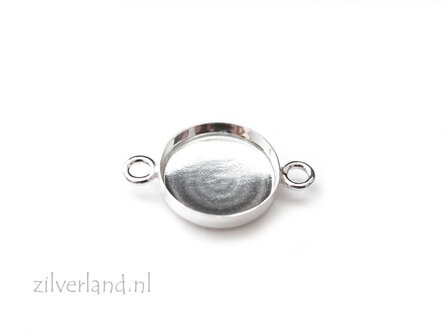 12mm Sterling Zilveren Connector voor UV Hars/Resin of Cabochons