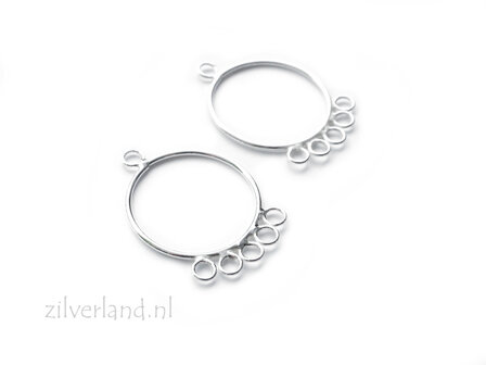 2 Stuks Sterling Zilveren Chandelier- 5 Oogjes