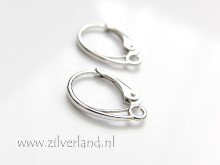 Sterling Zilveren Oorhaken- Gerhodineerd