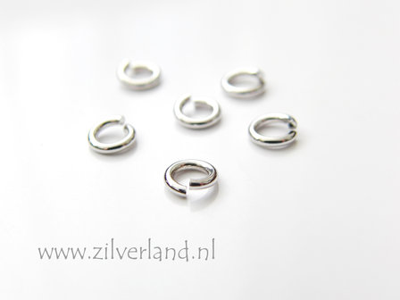10 Stuks 1,0x4,95mm Sterling Zilveren Montageringen- Gerhodineerd