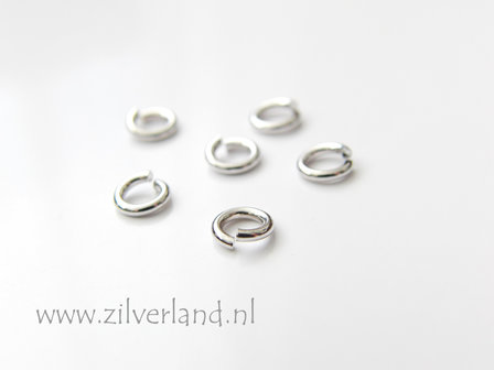 10 Stuks 1,0x4,95mm Sterling Zilveren Montageringen- Gerhodineerd