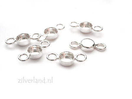 4mm Sterling Zilveren Connector voor UV Hars/Resin of Cabochons