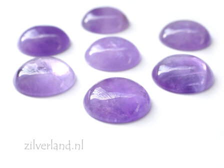 1 Stuk 16mm Licht Paars Amethyst Cabochon