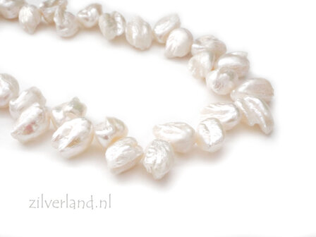 10-15mm Witte Keshi Zoetwaterparels