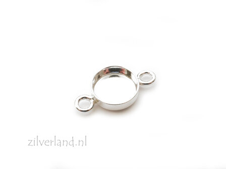 8mm Sterling Zilveren Connector voor UV Hars/Resin of Cabochons