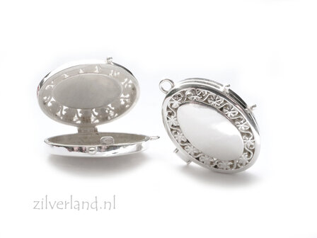 Sterling Zilveren Doosje Hanger- Ovaal