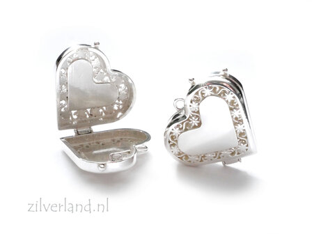 Sterling Zilveren Doosje Hanger- Hart