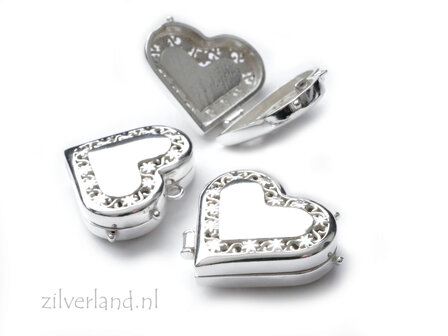 Sterling Zilveren Doosje Hanger- Hart