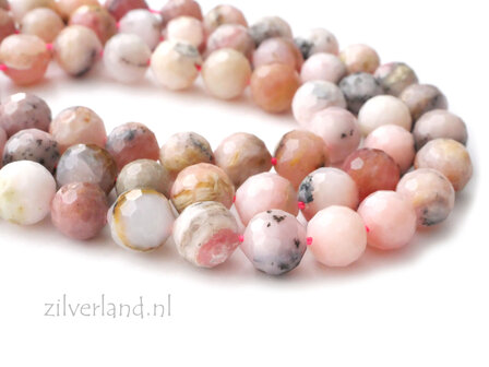 8mm Peruaanse Roze Opaal Edelstenen Kralen- Facet