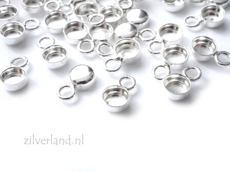 4mm Sterling Zilveren hanger voor UV Hars/Resin of Cabochons