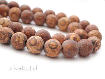 12mm Tibetaanse Agaat Edelstenen Kralen