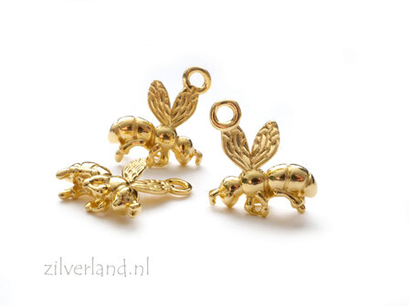 Sterling Zilveren Hanger- Bij Verguld