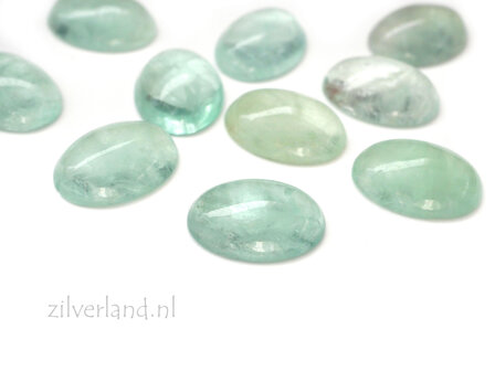 16mm x 12mm Groene Fluoriet Cabochon