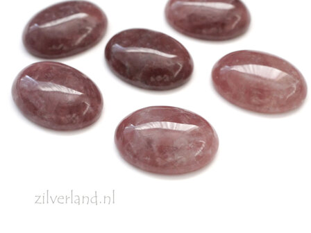 20mm x 15mm Strawberry Quartz Cabochon