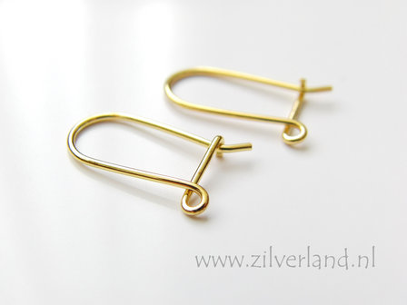 Sterling Zilveren Oorhaken- Verguld