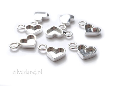Sterling Zilveren Hanger voor UV Hars- Hartje