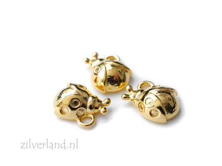 Sterling Zilveren Hanger- Lieveheersbeestje Verguld