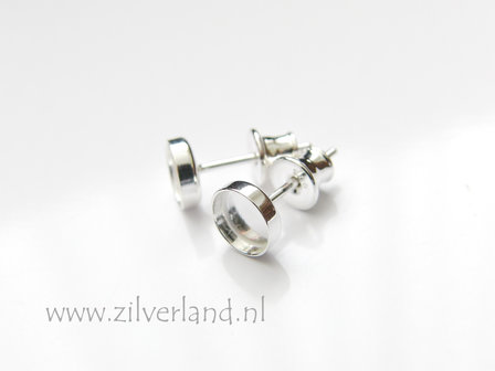 6mm Sterling Zilveren Oorstekers