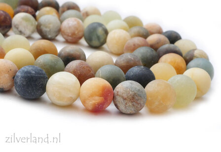 10mm Flower Jade Edelsteen Kralen- Mat