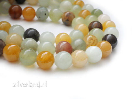 8mm Flower Jade Edelsteen Kralen