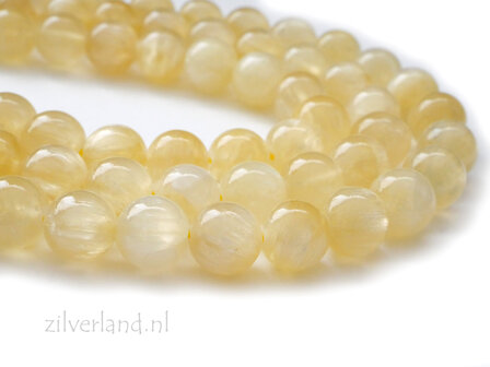 8mm Gele Seleniet Edelstenen Kralen