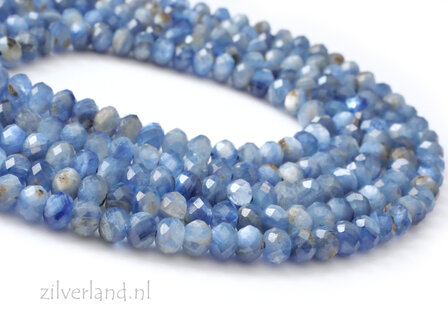 3x4mm Kyaniet Edelstenen Kralen- Facet Rondellen