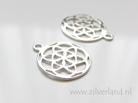 Sterling Zilveren Bedel- Bloem