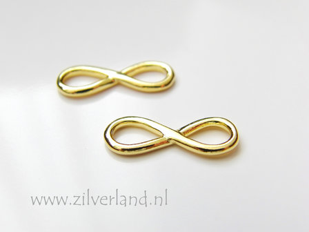 Sterling Zilveren Connector- Infinity Verguld