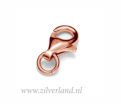 11mm Sterling Zilveren Lobsterslot- Rose Verguld