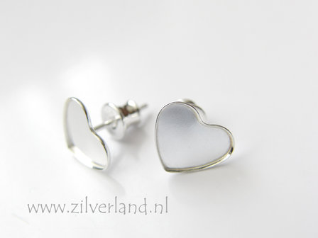 Sterling Zilveren Oorstekers voor Swarovski Heart Kristallen