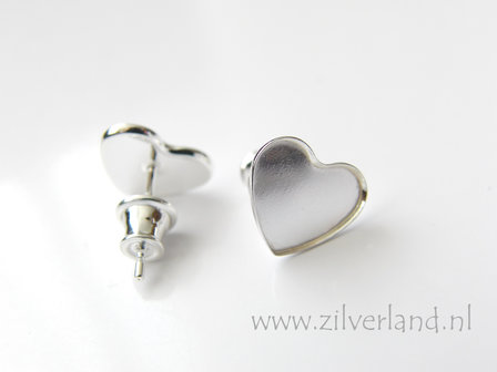 Sterling Zilveren Oorstekers voor Swarovski Heart Kristallen