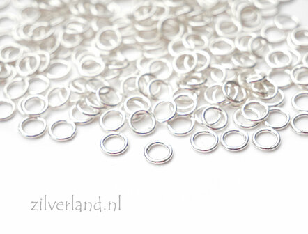 10 Stuks 0,70x5,00mm Gesloten Sterling Zilveren Montageringen