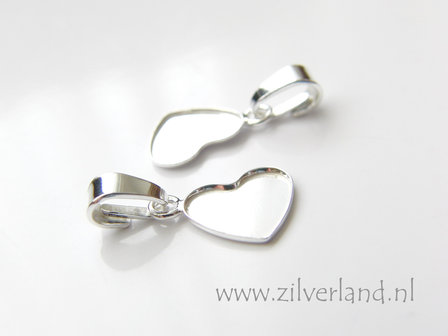 Sterling Zilveren Hangeroog voor Swarovski Heart Kristallen