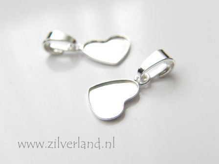 Sterling Zilveren Hangeroog voor Swarovski Heart Kristallen