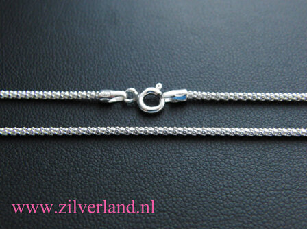 60cm Sterling Zilveren Popcorn Schakel Collier