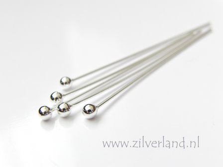 10 Stuks 0,80mm x 5,0cm Sterling Zilveren Nietstiften