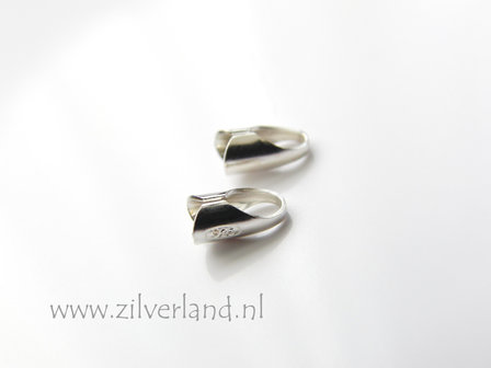 2 Stuks 2,5mm Sterling Zilveren Eindstuk