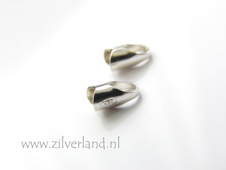 2 Stuks 3mm Sterling Zilveren Eindstuk