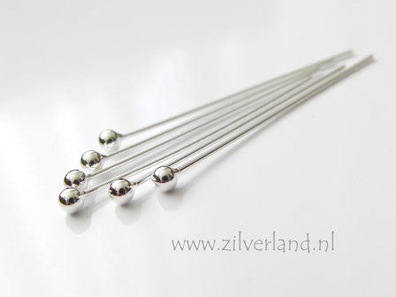 10 Stuks 0,80mm x 4,0cm Sterling Zilveren Nietstiften