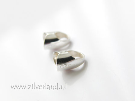 2 Stuks 5mm Sterling Zilveren Eindstuk