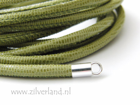 20cm Gestikt 4mm Leerkoord- Lizard