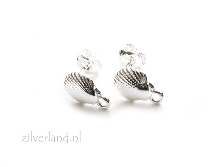 Sterling Zilveren Oorstekers- Schelpjes
