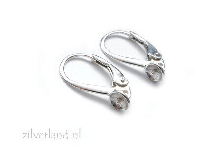 Sterling Zilveren Oorhaken met Parelschotel