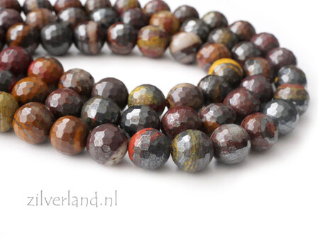 8mm Sunset Tijgerijzer Edelsteen Kralen- Facet