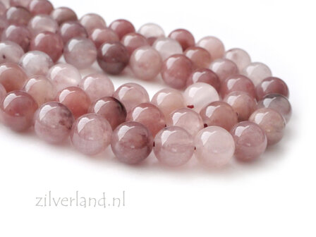 8mm Raspberry (Frambozen) Kwarts Kralen