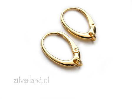 Zilver 925 Oorhaken met Montagering- Verguld