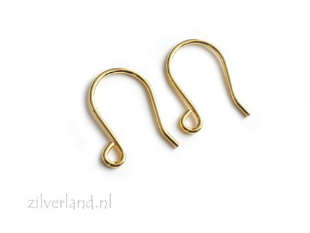 Sterling Zilver 925 Oorhaken- Verguld