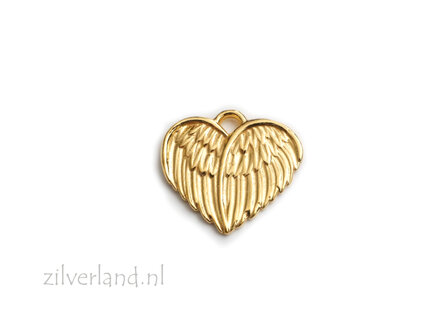 Zilver 925 Hanger- Hart Vleugels Verguld