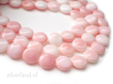 10mm Roze Queen Conch Schelp Kralen- Coin