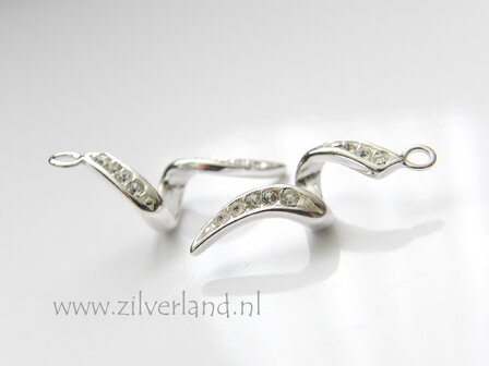 1 Stuk Sterling Zilveren Hanger- Spiraal